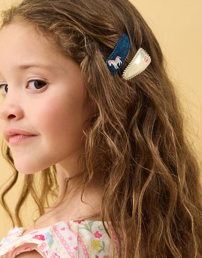 4-Pack Girls Western Hair Clips, , large