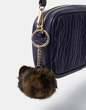 Animal Print Pom Bag Charm, , large