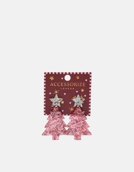 Christmas Tree Drop Earrings, , large