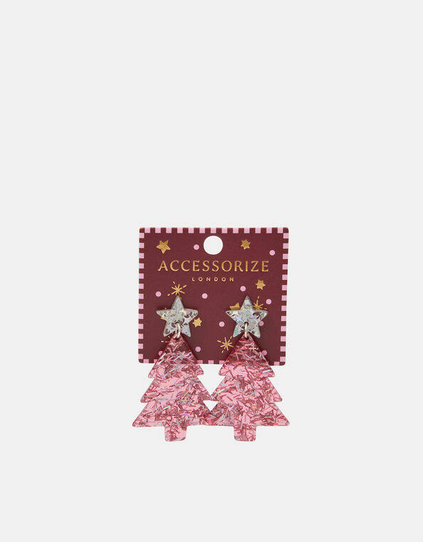 Christmas Tree Drop Earrings, , large