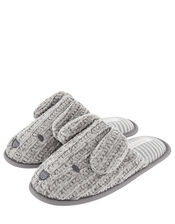 Doggy Chunky Knit Slippers, Grey (GREY), large