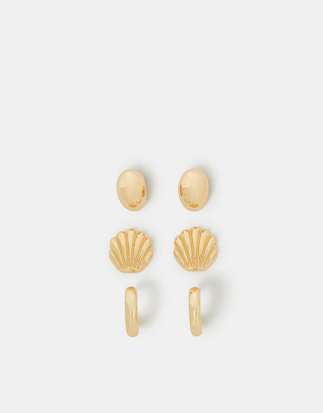 3-Pack Mermaid Stud and Hoop Earrings, , large