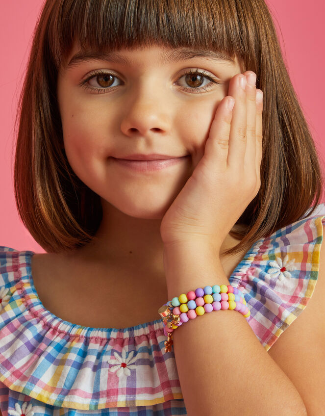 3-Pack Girls Unicorn Stretch Bracelets, , large