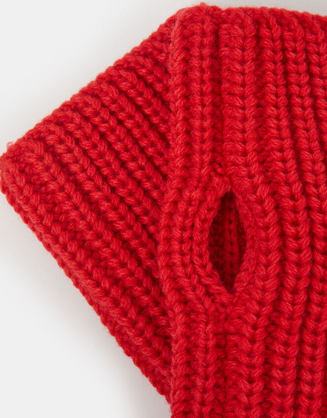 Chunky Knit Wrist Warmers, , large