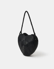 Beaded Heart Shoulder Bag, , large