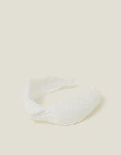 Broderie Knot Headband, , large
