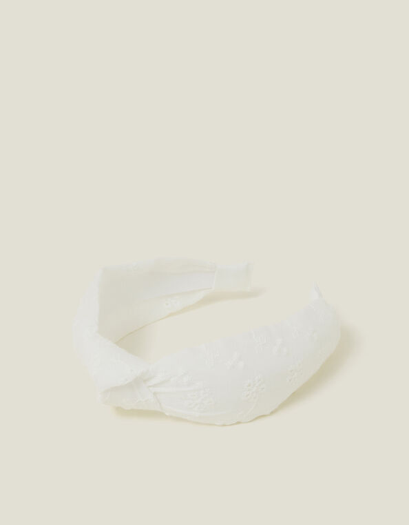 Broderie Knot Headband, , large