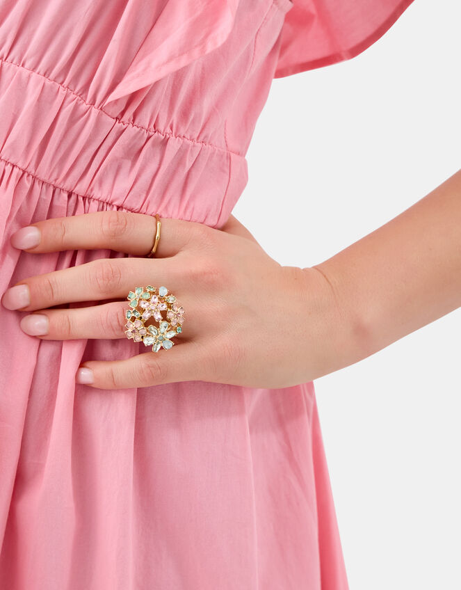Gemstone Flower Ring, Multi (PASTEL MULTI), large