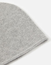 Knit Beanie in Cashmere, Grey (GREY), large