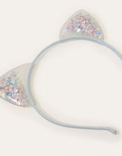Girls Shake Sequin Cat Ear Headband, , large