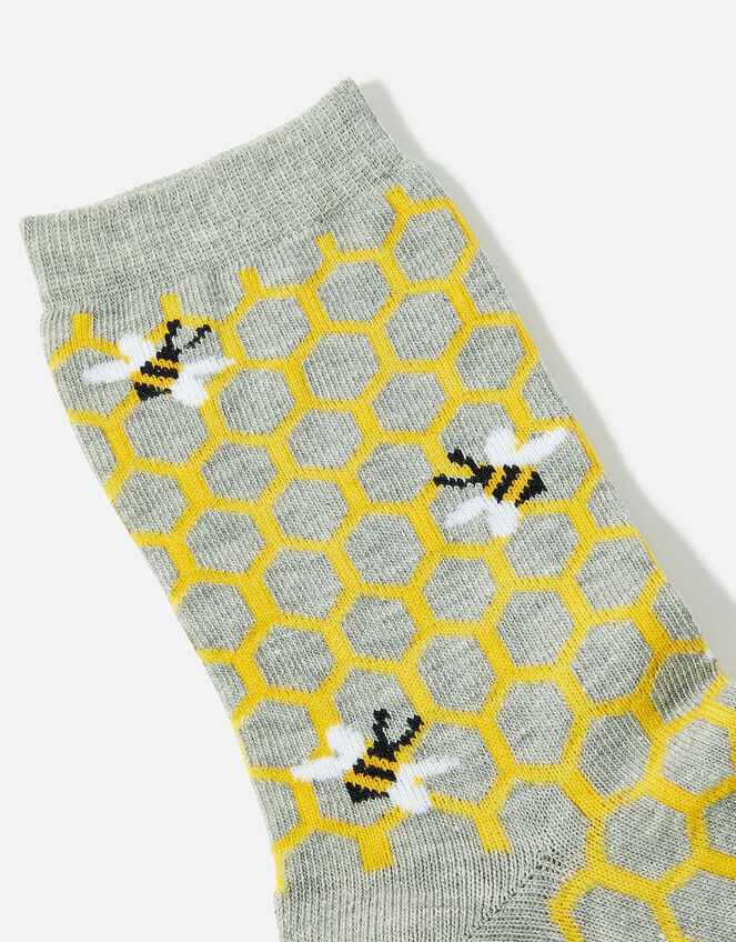 Queen Bee Socks, Grey (GREY), large