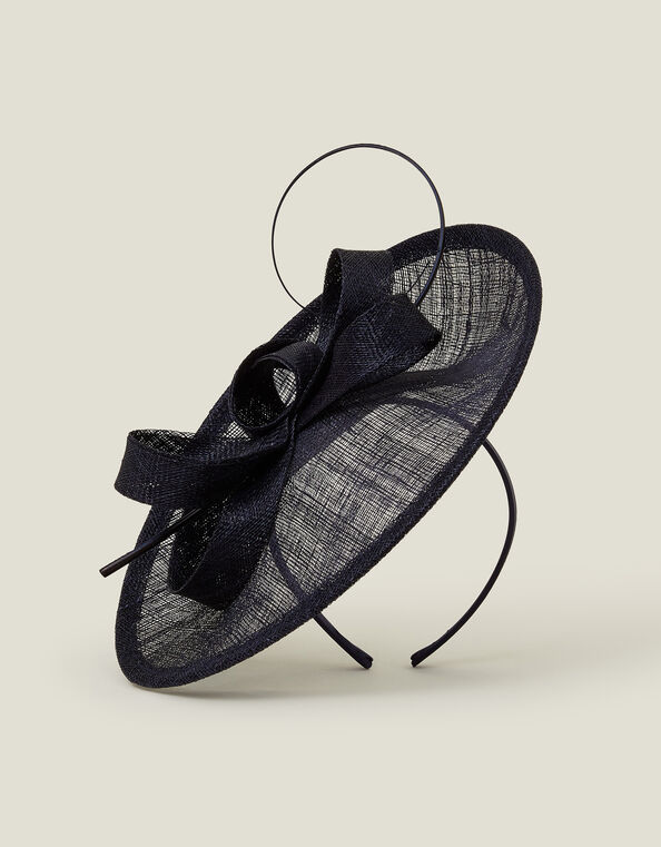 Loop Quil Disc Fascinator, Blue (NAVY), large