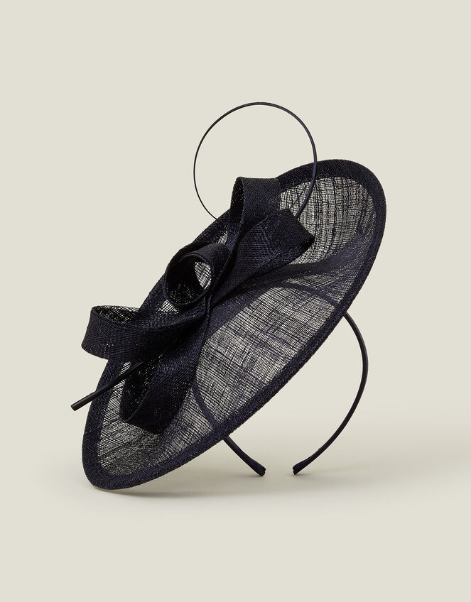 Loop Quil Disc Fascinator, Blue (NAVY), large