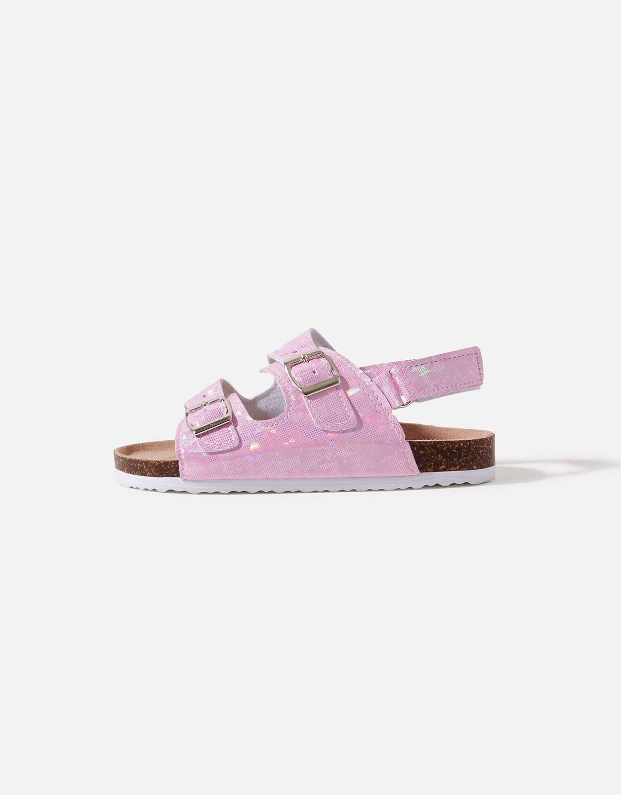 Pink double sale buckle sandals