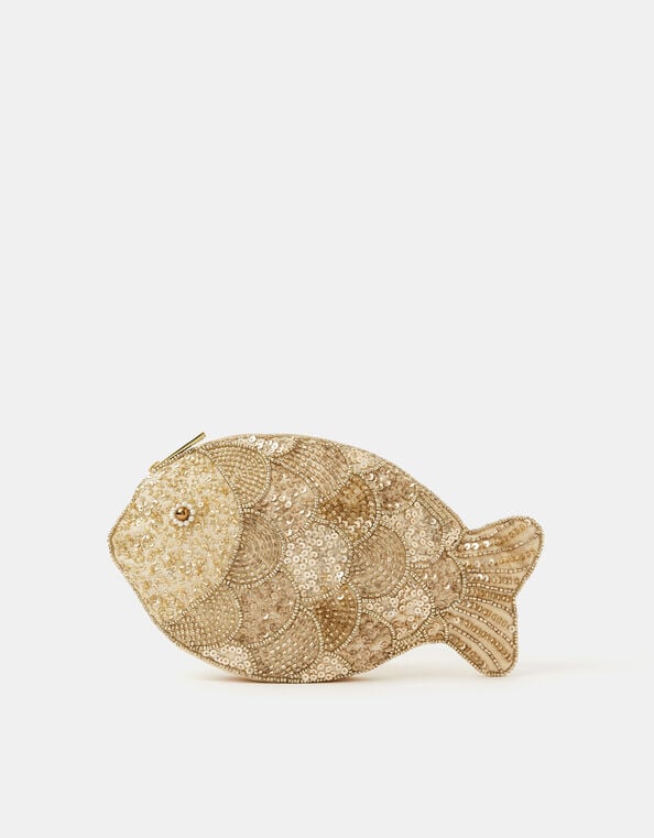 Beaded Fish Pouch, , large