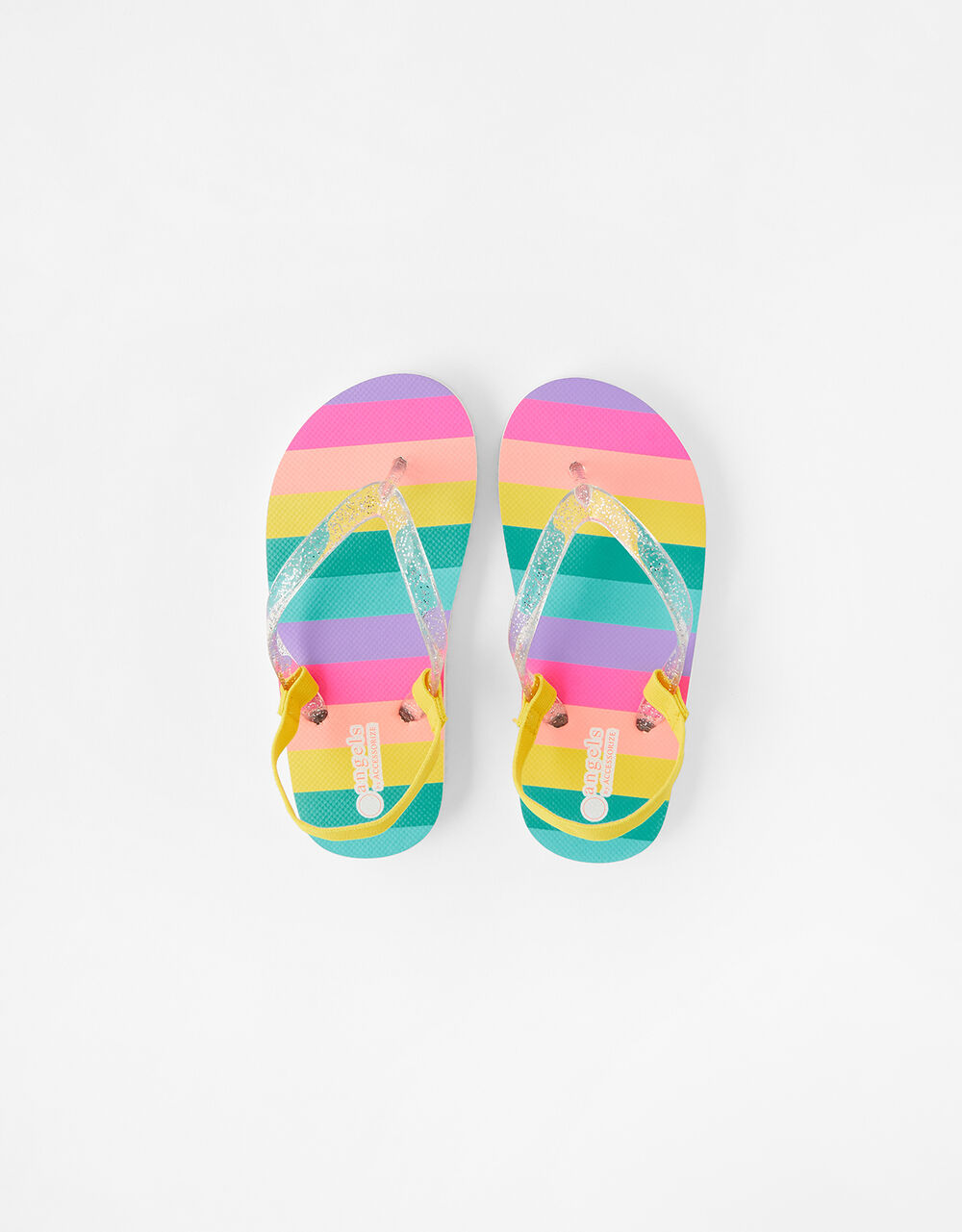 ladies rainbow flip flops