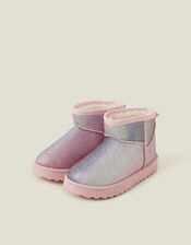 Girls Glitter Ombre Boots, Multi (BRIGHTS MULTI), large