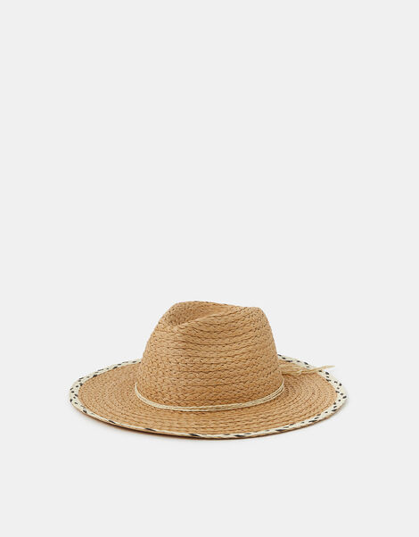 Mono Brim Fedora Hat, , large