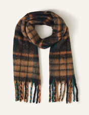 Super-Fluffy Check Scarf, , large
