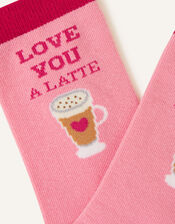 Love You A Latte Socks, , large