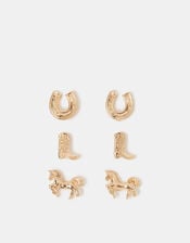 3-Pack Western Stud Earrings, , large