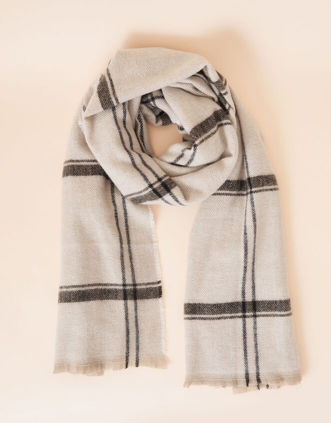 Check Blanket Scarf, , large