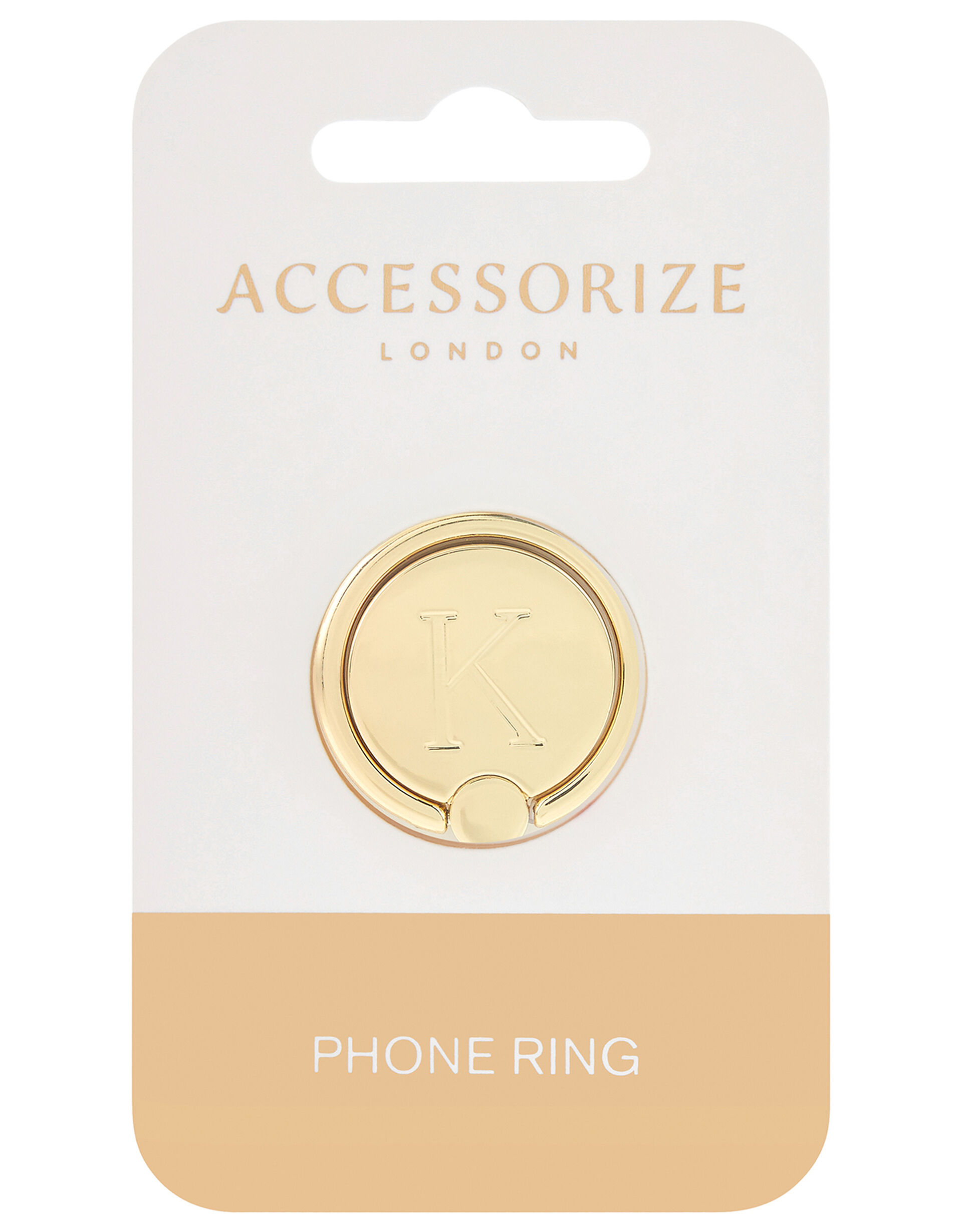 Metallic Initial Phone Ring - K, , large