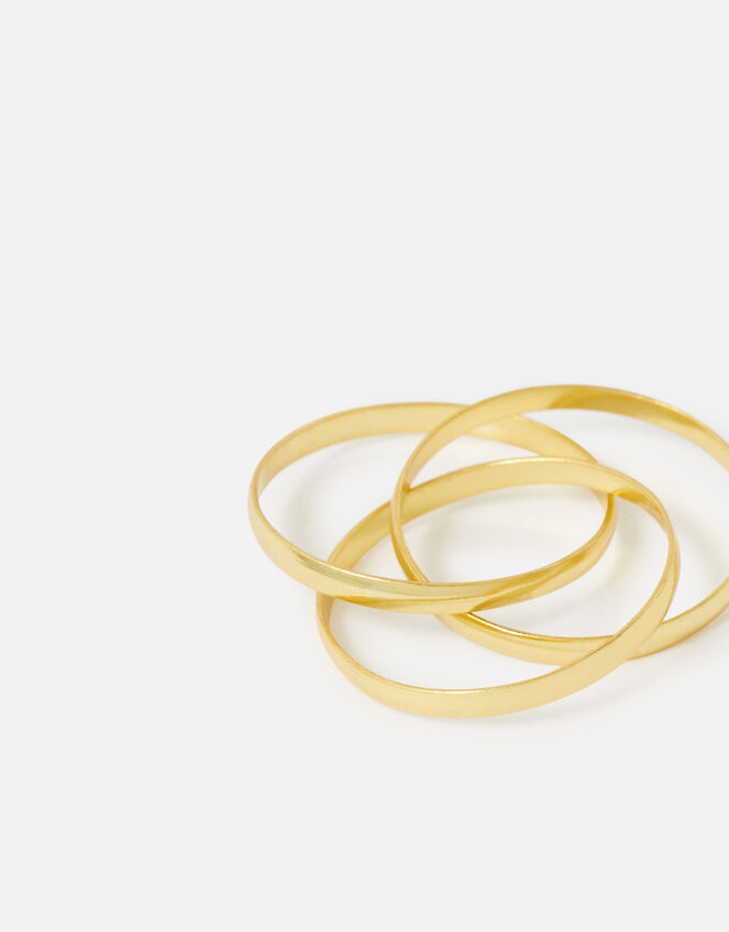 Gold-Plated Sterling Silver Russian Wedding Band, Gold (GOLD), large
