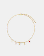 Stainless Steel Love Charm Necklace, , large