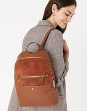 Beth Suedette Backpack , Tan (TAN), large