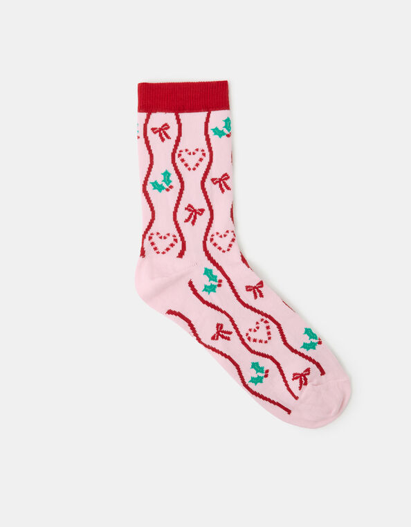 Christmas Candy Cane Socks, , large