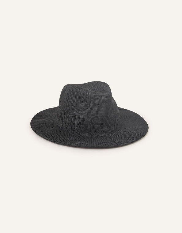 Packable Fedora Hat, Black (BLACK), large