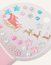 Girls Christmas Stick-On Earrings, , large