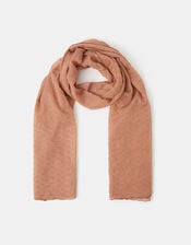 Lightweight Wave Stitch Scarf, Pink (PALE PINK), large