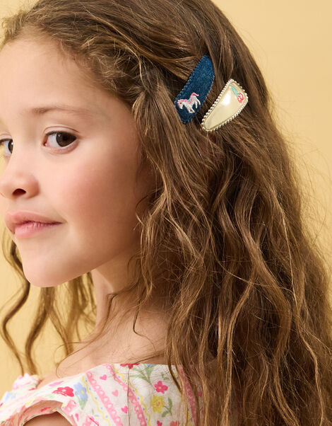 4-Pack Girls Western Hair Clips, , large