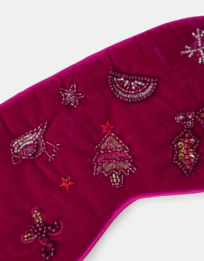 Christmas Embellished Velvet Eye Mask, , large