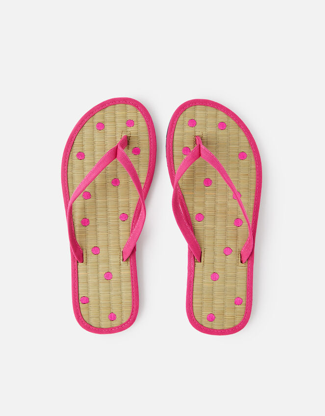 Spot Seagrass Flip Flops , Pink (PINK), large