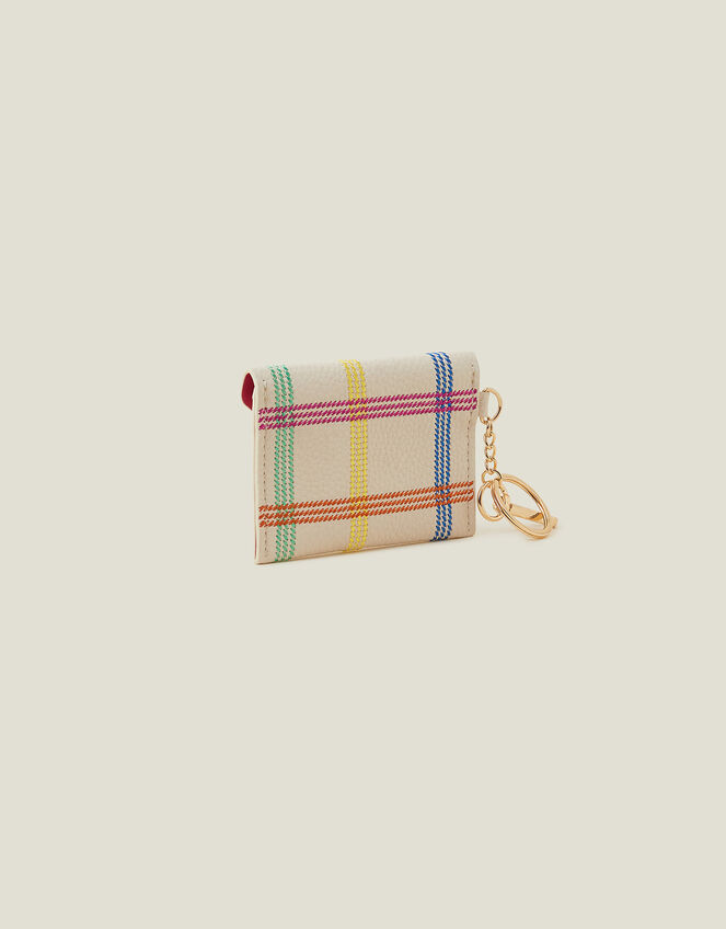 Check Stitch Card Holder Keyring, , large