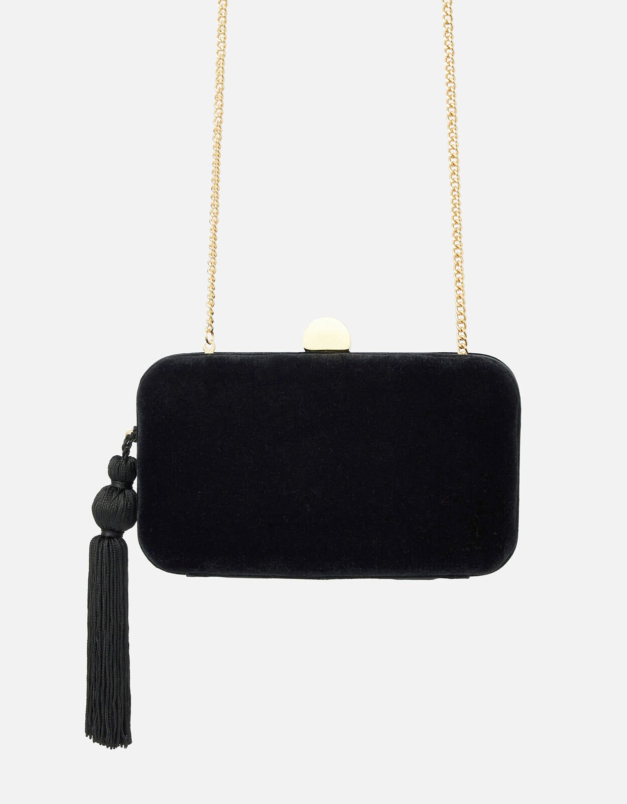Black velvet on sale clutch bag