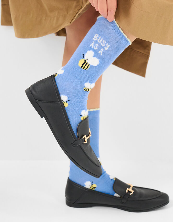 Bee Print Sock, , large