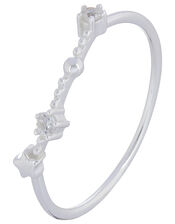 Sterling Silver Constellation Ring - Aries, White (ST CRYSTAL), large
