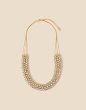 Sparkle Beaded Collar Necklace, , large