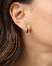 5-Pack Gemstone Stud & Hoop Earrings, Black (BLACK), large