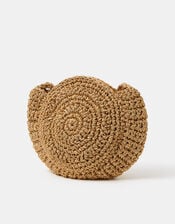 Metallic Shell Macram&eacute; Crossbody Bag, , large