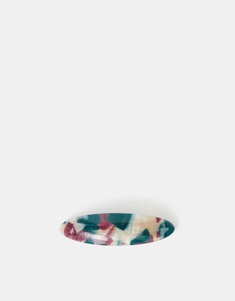 Marble Resin Barrette Hair Clip, , large