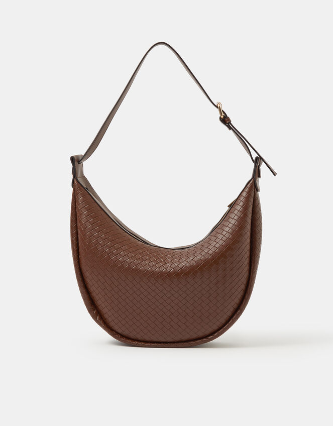 Woven Scoop Shoulder Bag, , large