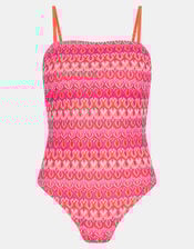 Crochet Bandeau Swimsuit, Multi (BRIGHTS MULTI), large