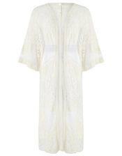 Jaki Long Lace Kimono, Cream (CREAM), large