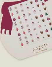 Girls Christmas Nail Stickers, , large