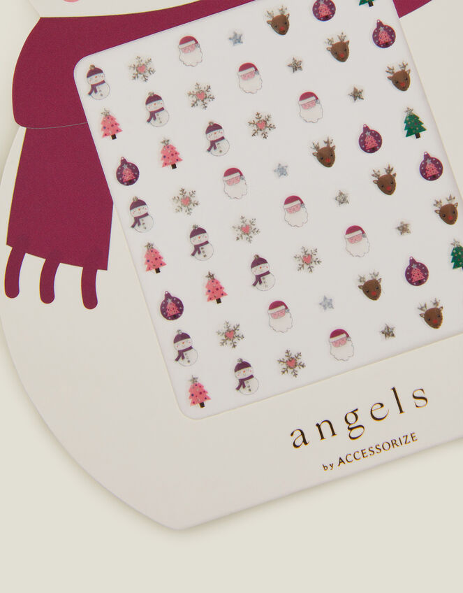 Girls Christmas Nail Stickers, , large